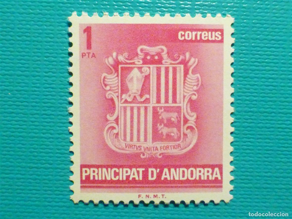 Sellos: Sello - Andorra Correo Espa&ntilde;ol - Edifil 148 - 1 PTA - A&ntilde;o 1982 - Serie b&aacute;sica - NUEVO