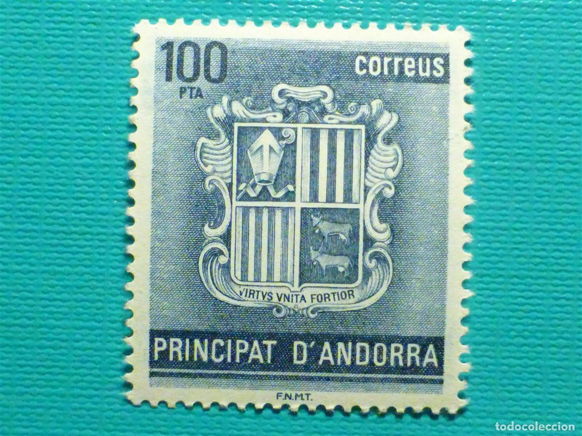 Briefmarken: ANDORRA CORREO ESPA&Ntilde;OL - EDIFIL 211 - 100 PTA 1988 - Serie B&aacute;sica - Nuevo