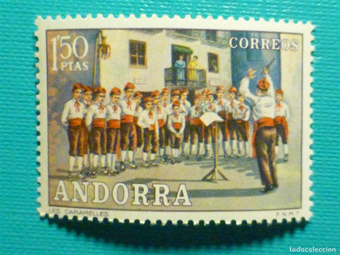 Sellos: Sello - Andorra Correo Espa&ntilde;ol - Edifil 81 - 1,5 Pta - A&ntilde;o 1972 - Costumbres Populares - Nuevo