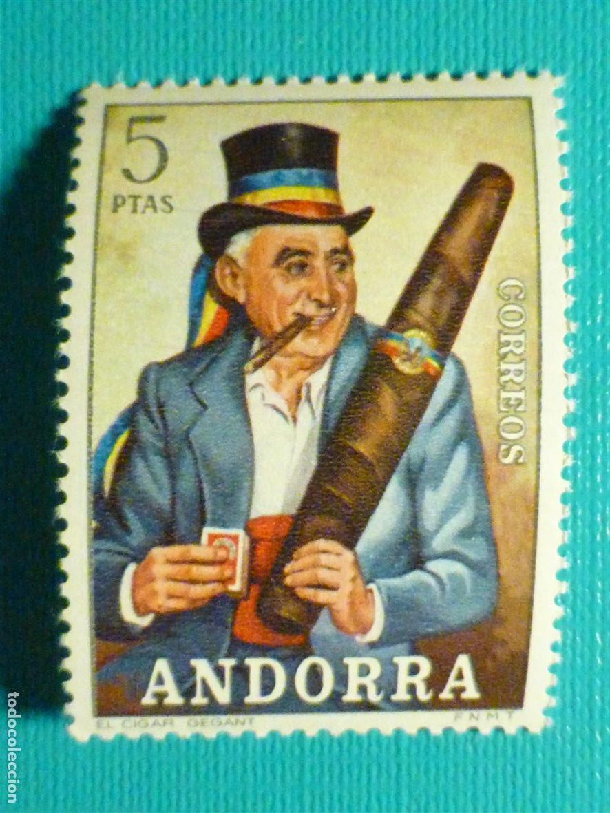 Sellos: Sello - Andorra Correo Espa&ntilde;ol - Edifil 82 - 5 Ptas - A&ntilde;o 1972 - Costumbres Populares - Nuevo