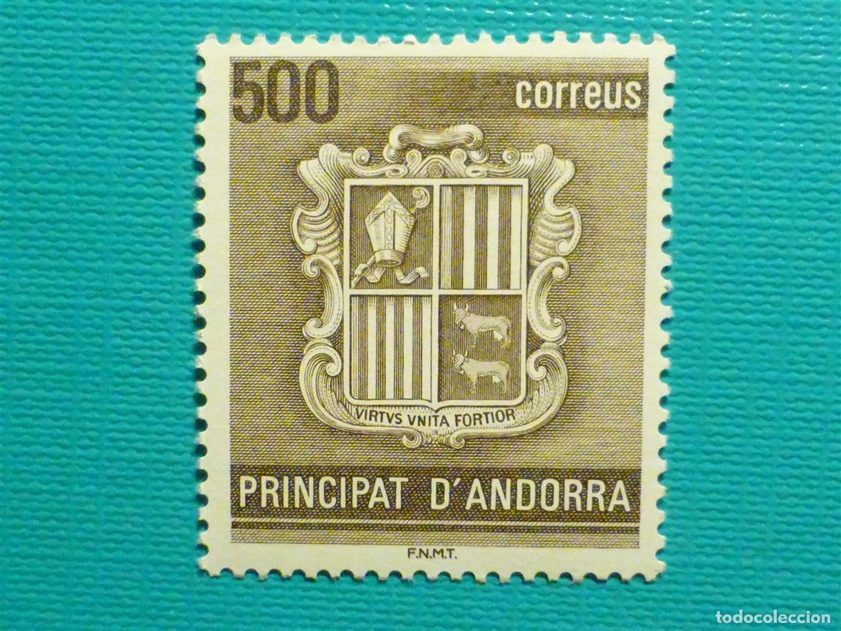 Sellos: Sello - Andorra Correo Espa&ntilde;ol - Edifil 212 - 500 PTA - A&ntilde;o 1988 - Serie B&aacute;sica - Nuevo