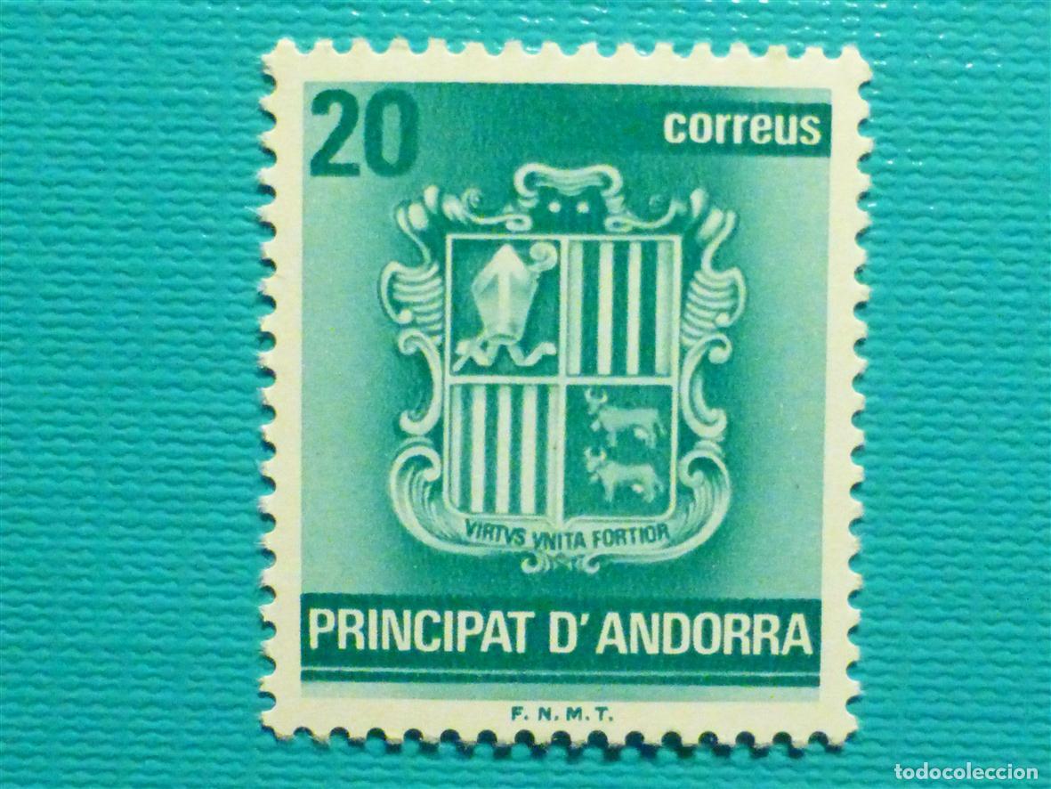 Sellos: Sello - Andorra Correo Espa&ntilde;ol - Edifil 209 - 20 PTA - A&ntilde;o 1988 - Serie B&aacute;sica - Nuevo