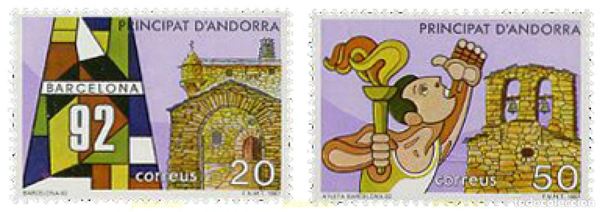 Sellos: 111302 MNH ANDORRA. Adm&oacute;n espa&ntilde;ola 1987 25 JUEGOS OLIMPICOS VERANO BARCELONA 1992