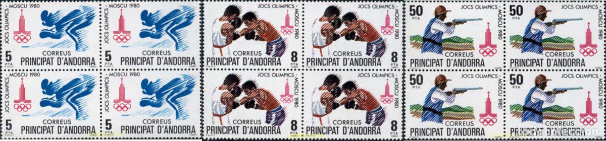 Sellos: 307677 MNH ANDORRA. Adm&oacute;n espa&ntilde;ola 1980 22 JUEGOS OLIMPICOS VERANO MOSCU 1980