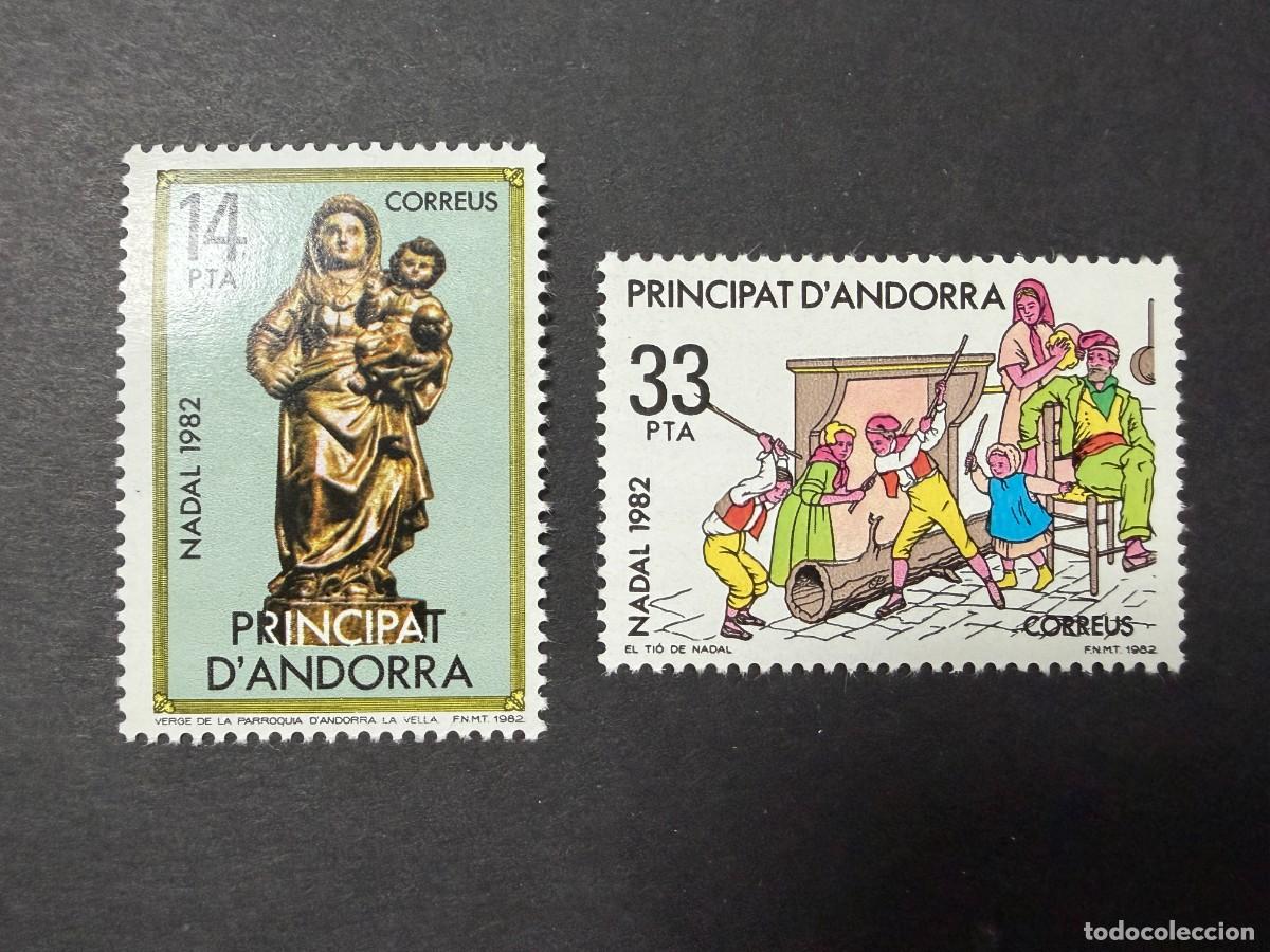 Sellos: ANDORRA, 1982. EDIFIL 166/67. NAVIDAD 1982. SERIE COMPLETA. NUEVOS. SIN FIJASELLOS.