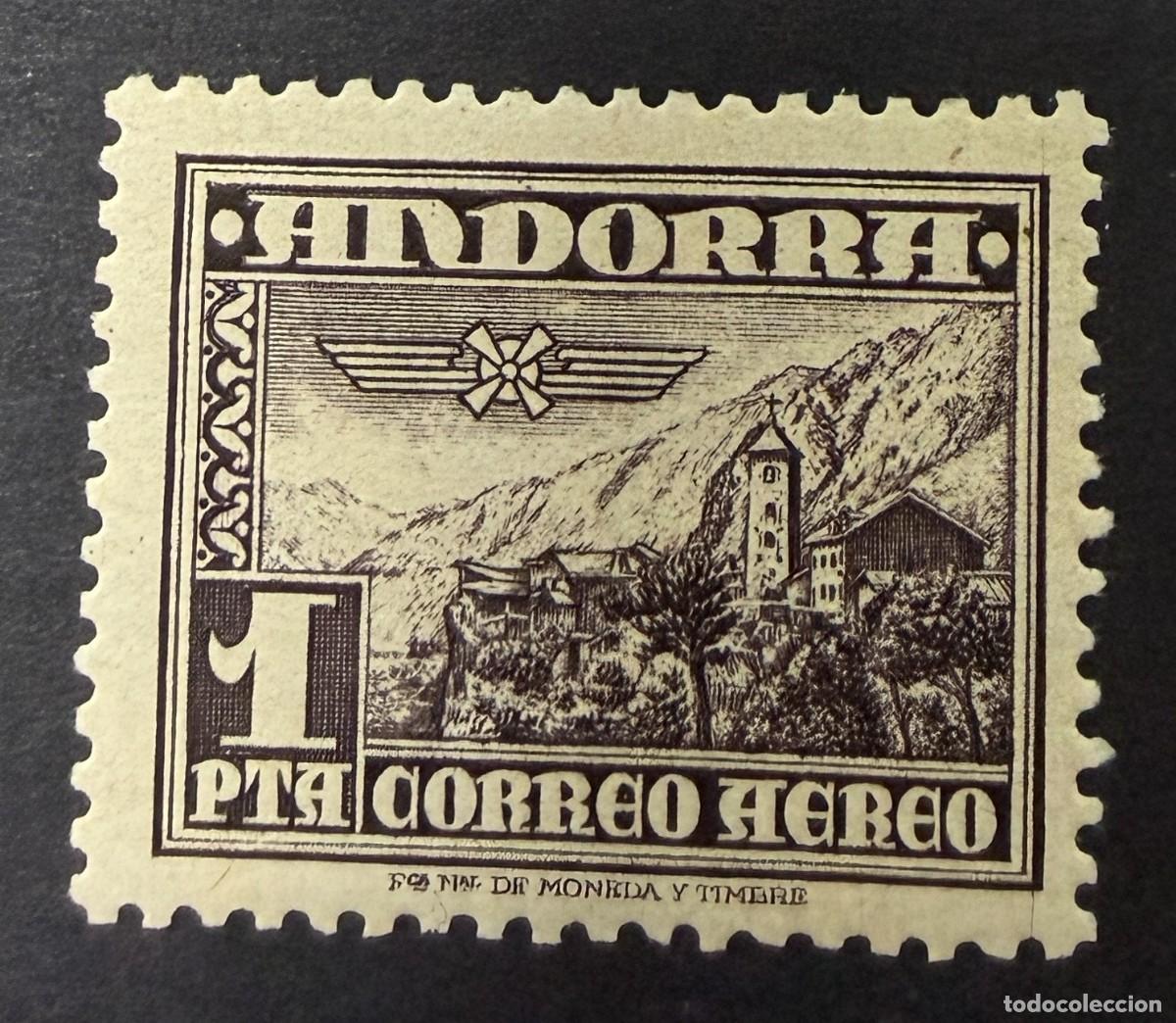 Sellos: ANDORRA ESPA&Ntilde;OLA, 1951. EDIFIL 59. IGLESIA DE ANDORRA LA VIEJA. NUEVO. SIN FIJASELLOS