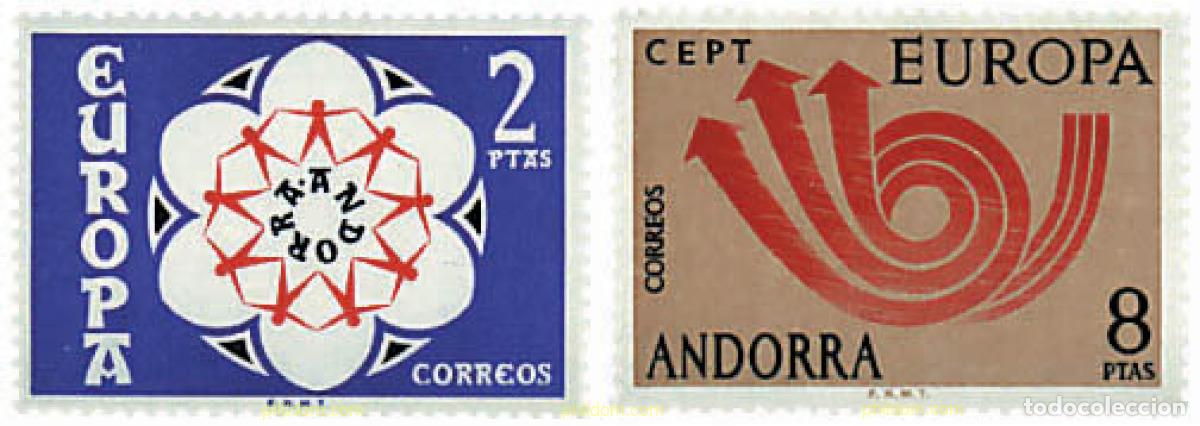 Sellos: 78291 MNH ANDORRA. Adm&oacute;n espa&ntilde;ola 1973 EUROPA CEPT. CORNETA POSTAL