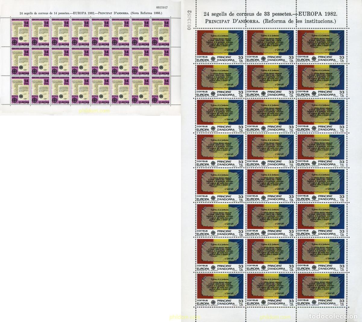 Sellos: 305430 MNH ANDORRA. Adm&oacute;n espa&ntilde;ola 1982 EUROPA CEPT. HISTORIA