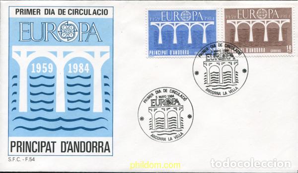 Sellos: 603377 MNH ANDORRA. Adm&oacute;n espa&ntilde;ola 1984 EUROPA CEPT. 25 ANIVERSARIO DE LA CEPT