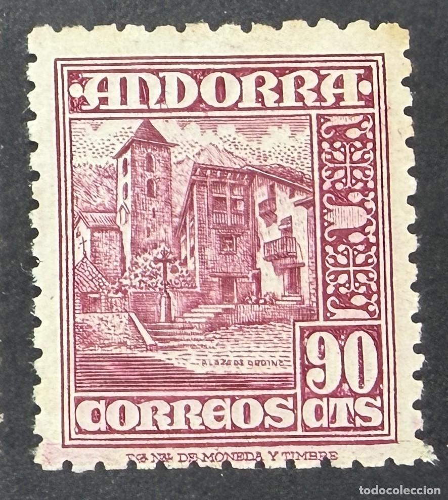 Sellos: ANDORRA, 1948-51. EDIFIL 53. PLAZA DEL MERCADO, ORDINO. NUEVO. SIN FIJASELLOS.