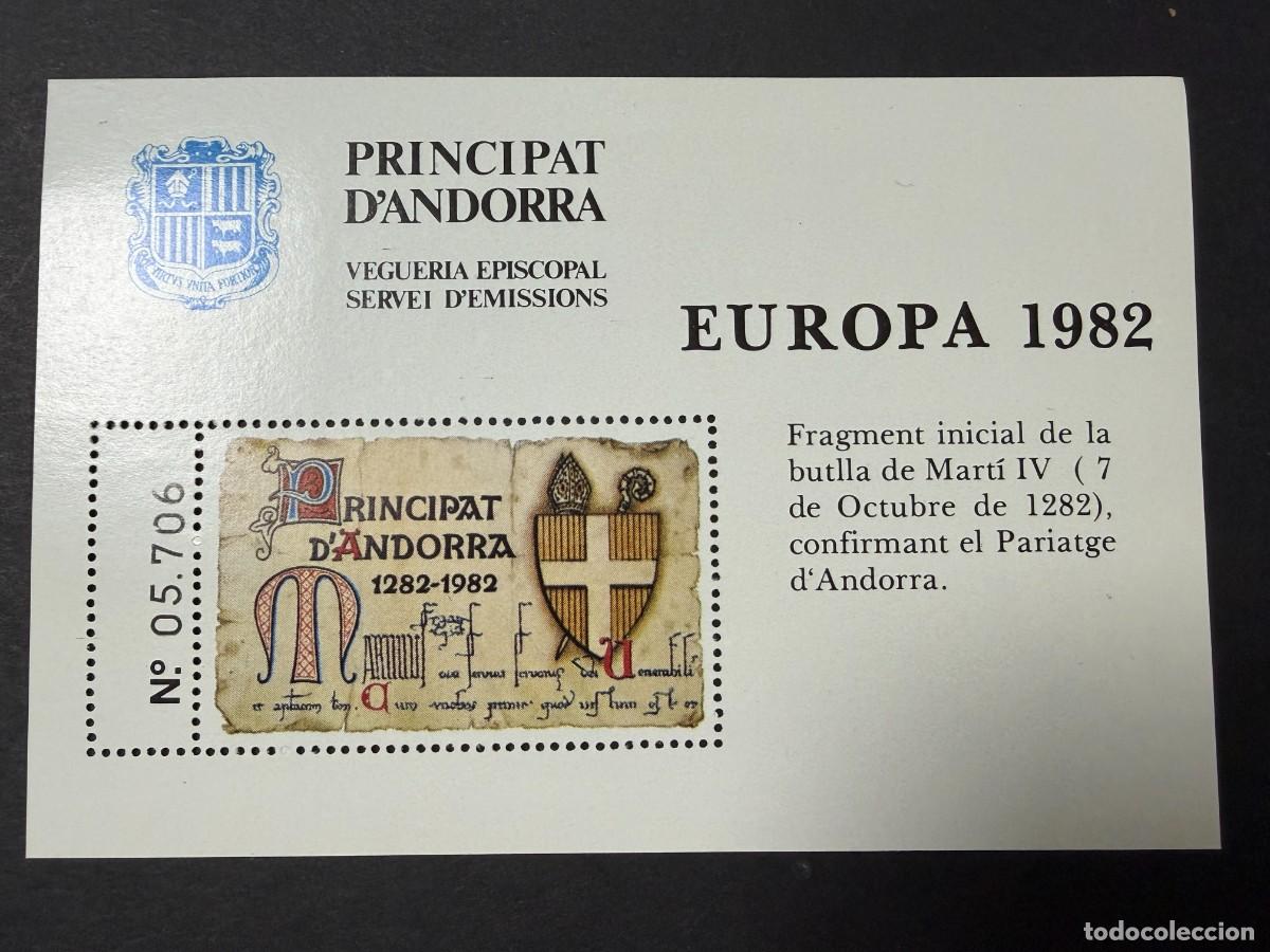 Sellos: ANDORRA ESPA&Ntilde;OLA, 1982. EDIFIL HB 10. 700 ANIV. PAREAGE DE ANDORRA. NUEVO. SIN FIJASELLOS