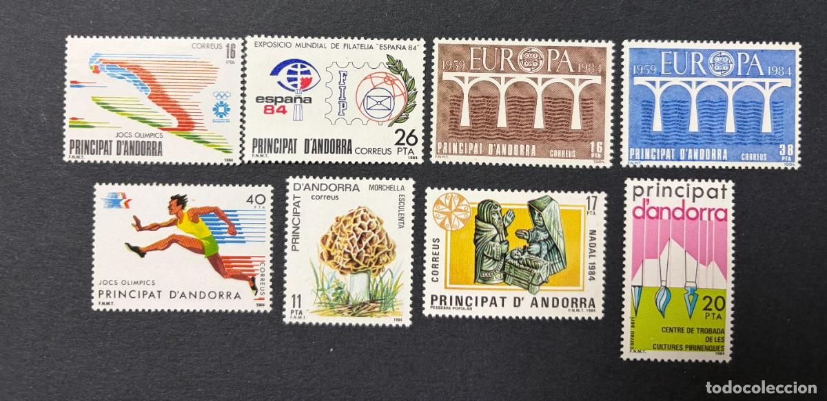 Sellos: ANDORRA A&Ntilde;O 1984 COMPLETO. EDIFIL 176/182. NUEVOS. SIN FIJASELLOS