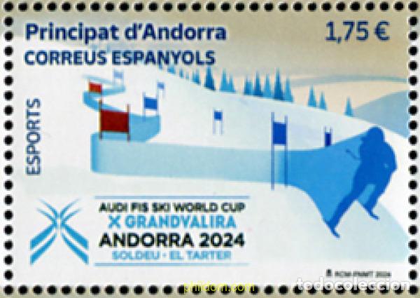 Sellos: 727183 MNH ANDORRA. Adm&oacute;n espa&ntilde;ola 2024 COPA DEL MUNDO DE ESQU&iacute; FEMENINO EN SOLDE