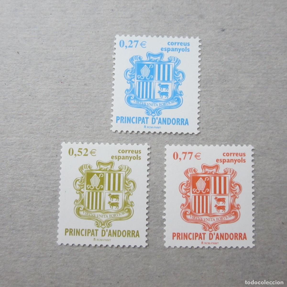 Sellos: ANDORRA 2004, EDIFIL N&ordm; 312/14 **,SERIE BASICA ESCUDO DE ANDORRA