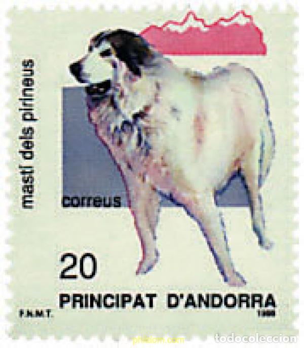 Sellos: 47595 MNH ANDORRA. Adm&oacute;n espa&ntilde;ola 1988 PERRO