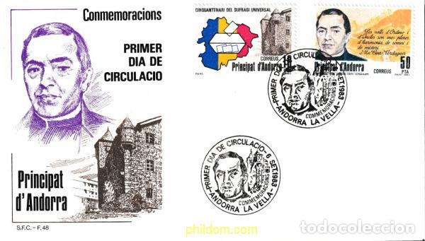 Briefmarken: 603340 MNH ANDORRA. Adm&oacute;n espa&ntilde;ola 1983 ANIVERSARIOS