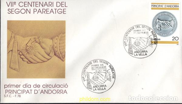Timbres: 404593 MNH ANDORRA. Adm&oacute;n espa&ntilde;ola 1988 7 CENTENARIO DEL SEGUNDO PAREATGE