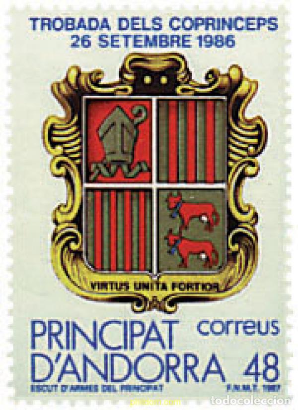 Briefmarken: 46176 MNH ANDORRA. Adm&oacute;n espa&ntilde;ola 1987 ENCUENTRO DE LOS CO-PRINCIPES