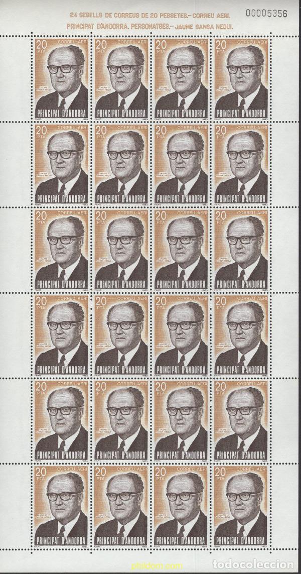 Briefmarken: 662518 MNH ANDORRA. Adm&oacute;n espa&ntilde;ola 1983 JAUME SANSA NEQUI