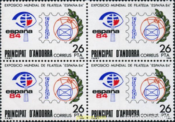 Sellos: 307762 MNH ANDORRA. Adm&oacute;n espa&ntilde;ola 1984 ESPA&Ntilde;A 84. EXPOSICION FILATELICA INTERNACIONAL