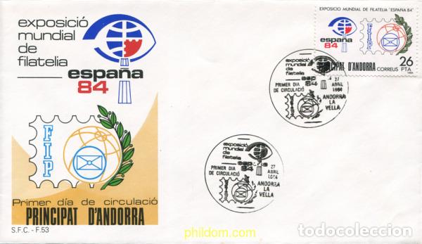 Sellos: 404602 MNH ANDORRA. Adm&oacute;n espa&ntilde;ola 1984 ESPA&Ntilde;A 84. EXPOSICION FILATELICA INTERNACIONAL