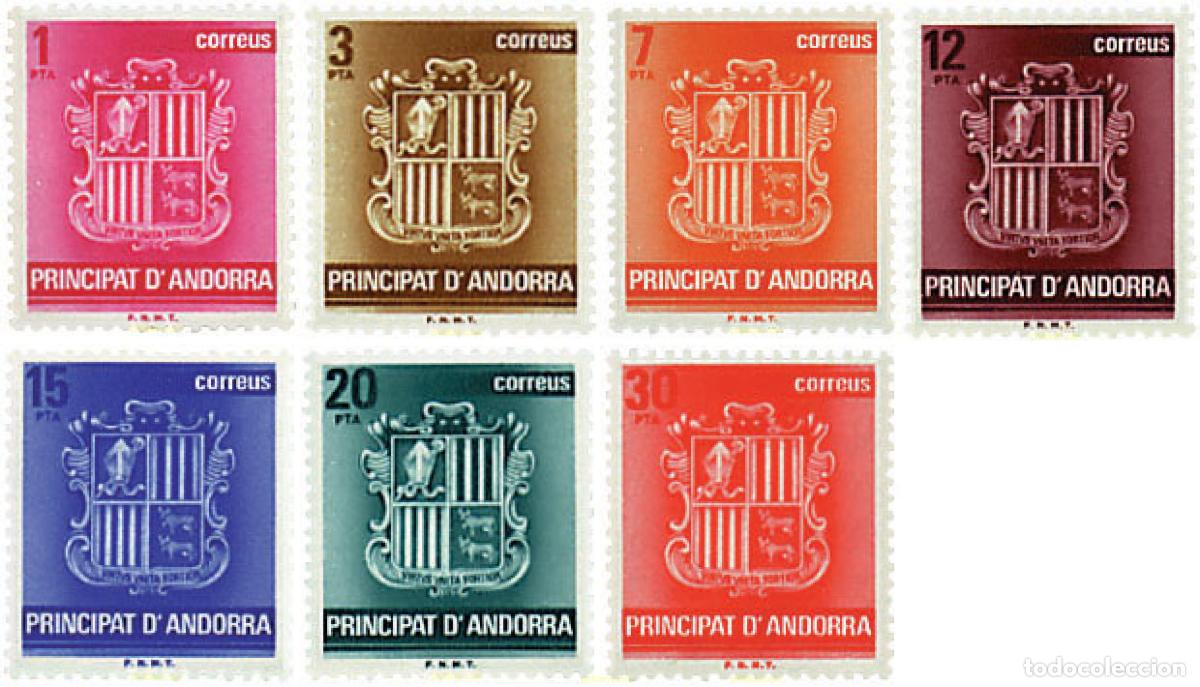 Sellos: 46159 MNH ANDORRA. Adm&oacute;n espa&ntilde;ola 1982 ESCUDO DE ANDORRA
