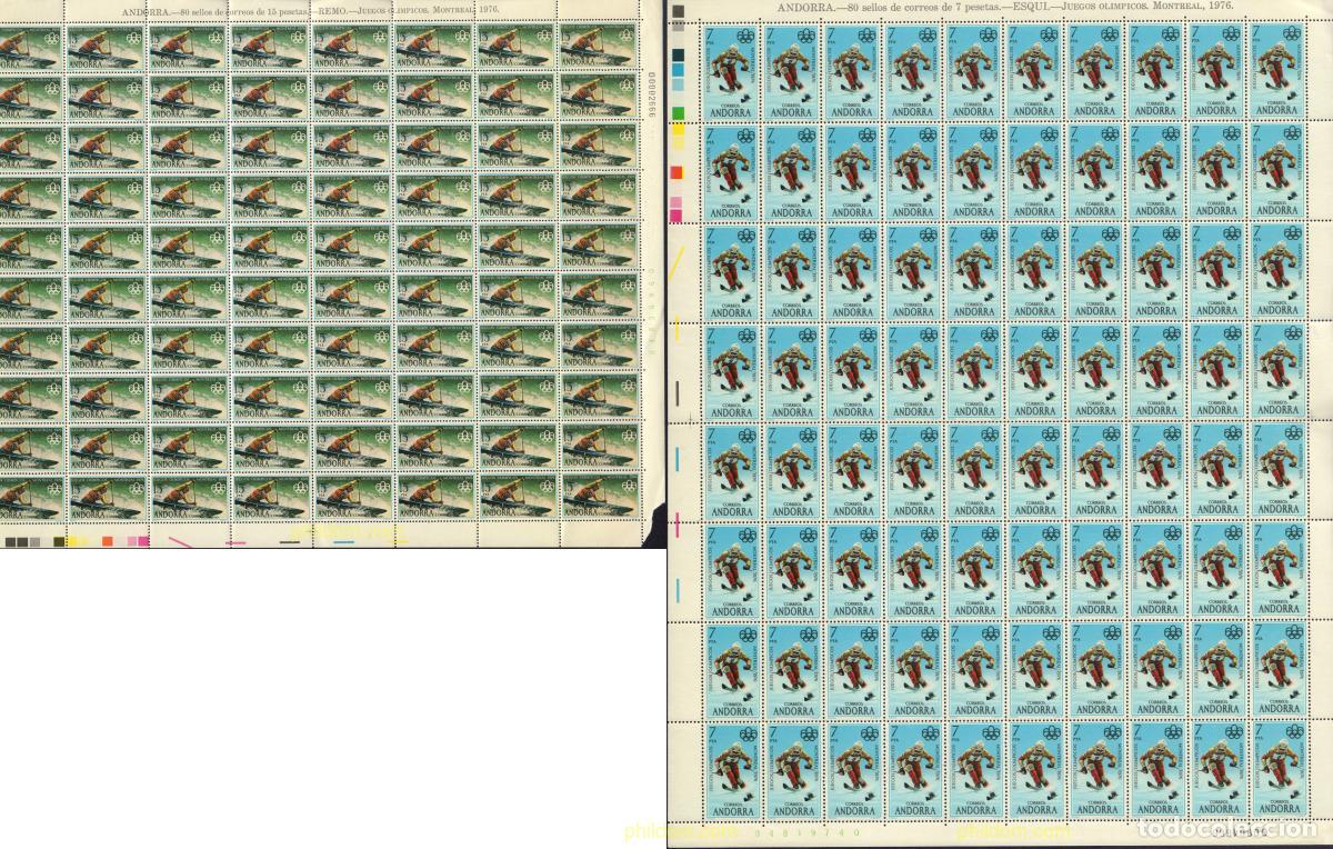 Sellos: 589558 MNH ANDORRA. Adm&oacute;n espa&ntilde;ola 1976 21 JUEGOS OLIMPICOS VERANO MONTREAL 1976. - 12 JUEGOS OLI