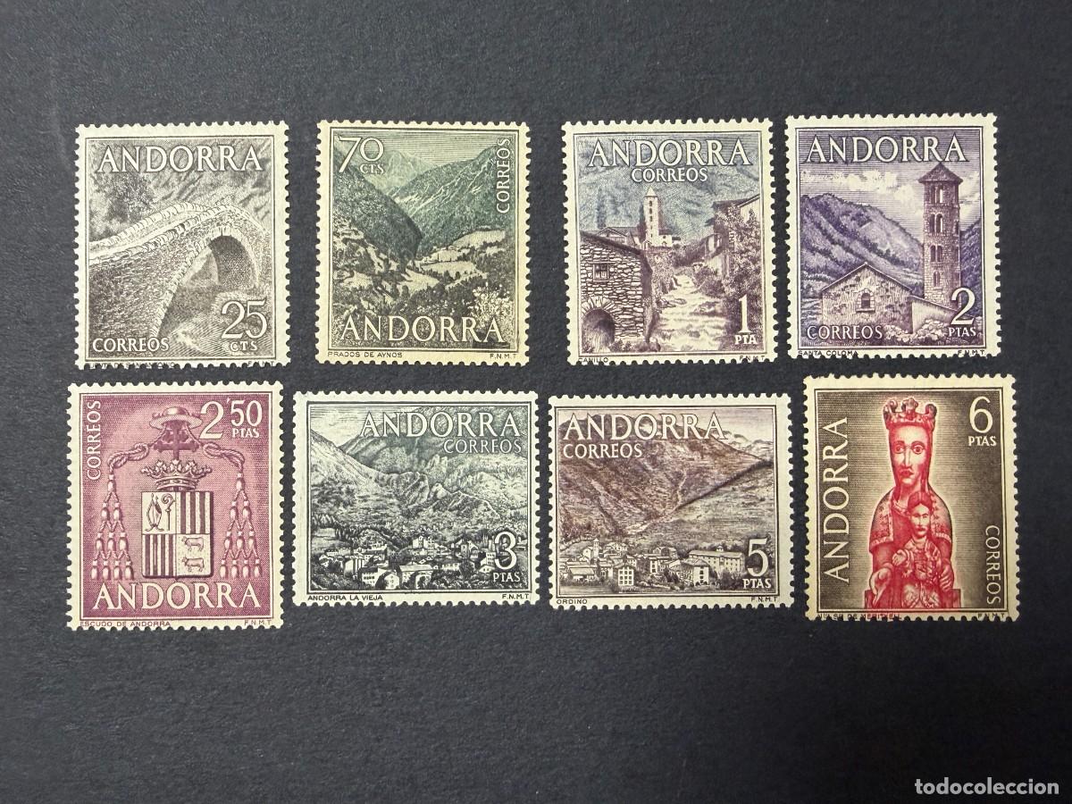 Sellos: ANDORRA ESPA&Ntilde;OLA, 1963. EDIFIL 60/67. PAISAJES. SERIE COMPLETA. NUEVOS. SIN FIJASELLOS