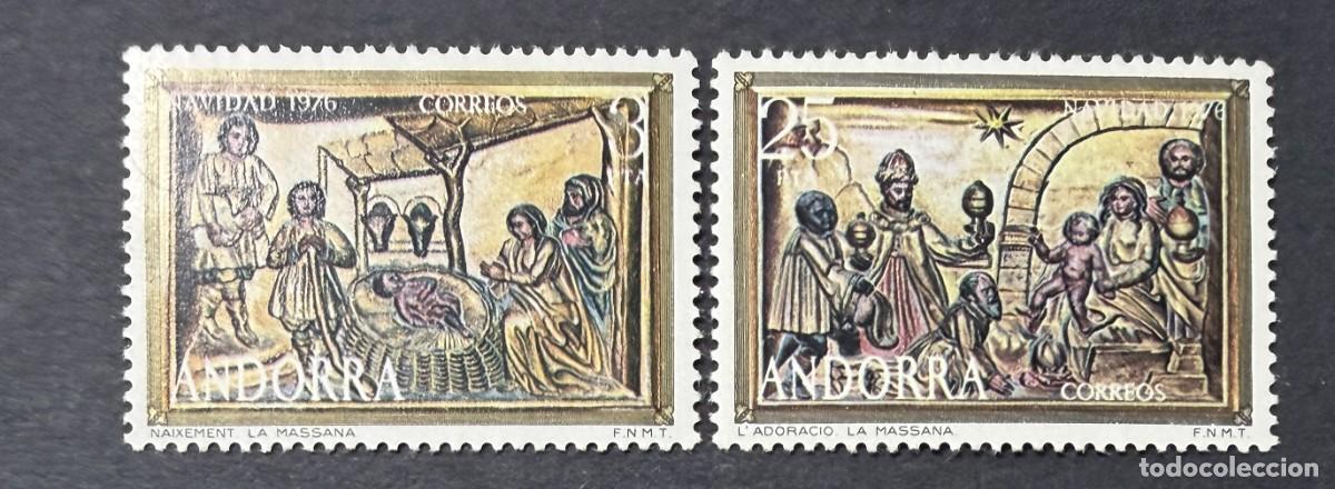 Sellos: ANDORRA ESPA&Ntilde;OLA, 1976. EDIFIL 106/107. NAVIDAD. SERIE COMPLETA. NUEVO. SIN FIJASELLOS.