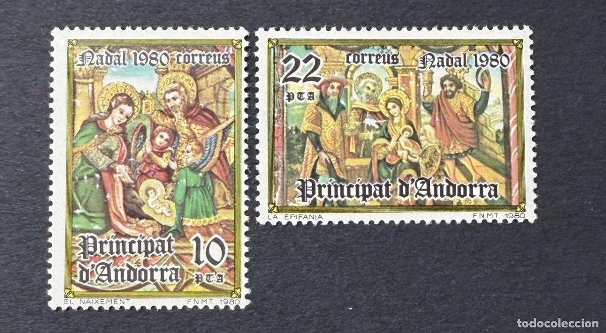 Sellos: ANDORRA ESPA&Ntilde;OLA, 1980. EDIFIL 138/139. NAVIDAD. SERIE COMPLETA. NUEVO. SIN FIJASELLOS.