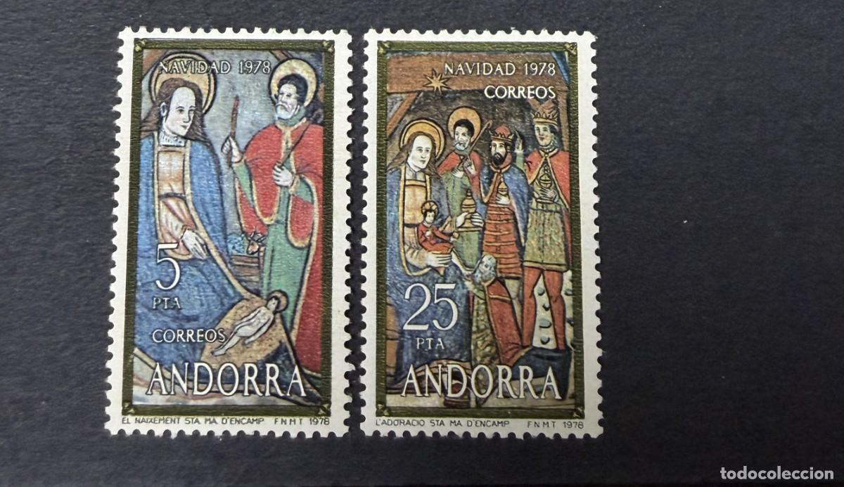 Sellos: ANDORRA ESPA&Ntilde;OLA, 1978. EDIFIL 120/121. NAVIDAD. SERIE COMPLETA. NUEVO. SIN FIJASELLOS.
