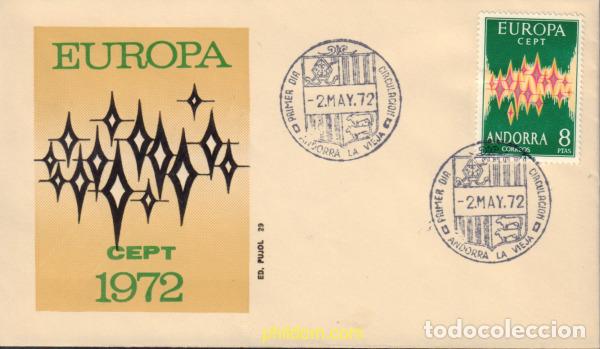 Sellos: 582071 MNH ANDORRA. Adm&oacute;n espa&ntilde;ola 1972 EUROPA CEPT. COMUNICACIONES