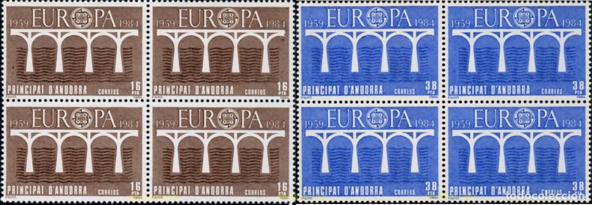 Sellos: 307791 MNH ANDORRA. Adm&oacute;n espa&ntilde;ola 1984 EUROPA CEPT. 25 ANIVERSARIO DE LA CEPT