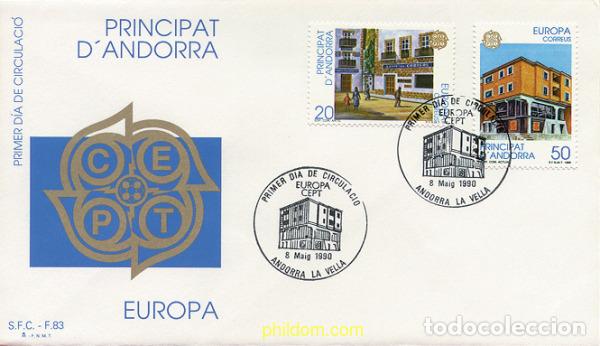 Sellos: 24211 MNH ANDORRA. Adm&oacute;n espa&ntilde;ola 1990 EUROPA CEPT. OFICINAS POSTALES