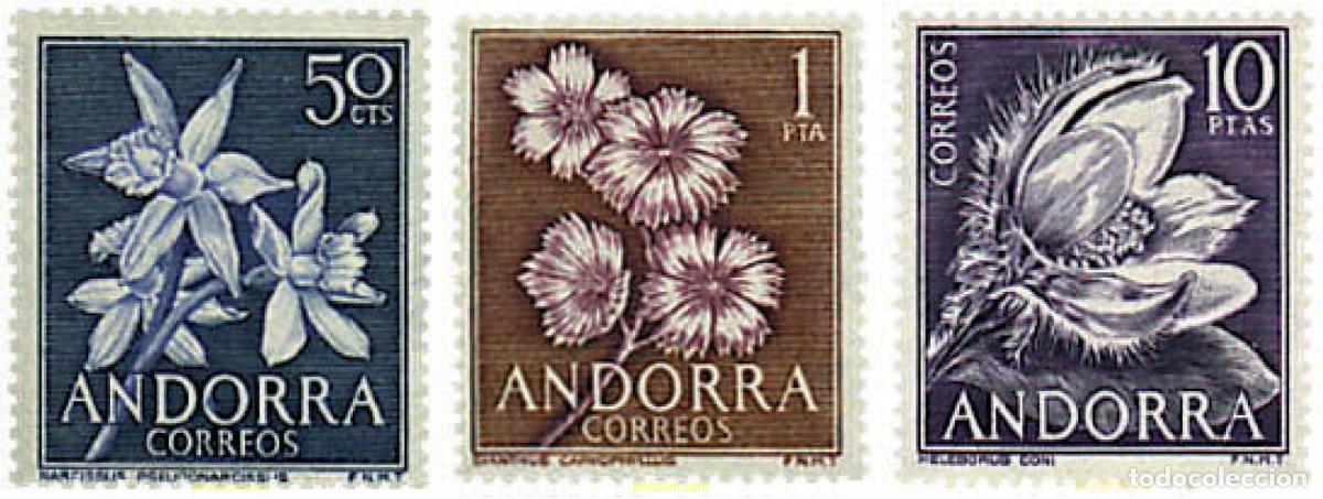 Sellos: 625983 MNH ANDORRA. Adm&oacute;n espa&ntilde;ola 1966 FLORES DE ANDORRA