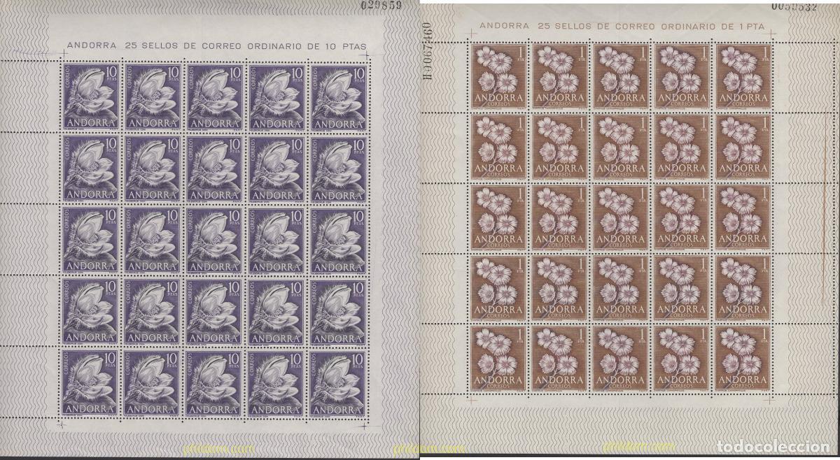Sellos: 662515 MNH ANDORRA. Adm&oacute;n espa&ntilde;ola 1966 FLORES DE ANDORRA