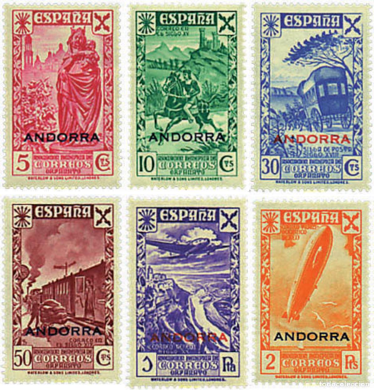 Sellos: 626042 HINGED ANDORRA. Adm&oacute;n espa&ntilde;ola 1943 PRO OBRAS SOCIALES