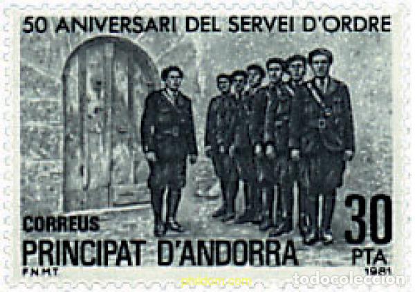 Timbres: 46155 MNH ANDORRA. Adm&oacute;n espa&ntilde;ola 1981 50 ANIVERSARIO DE LA CREACION DEL SERVICIO DEL ORDEN