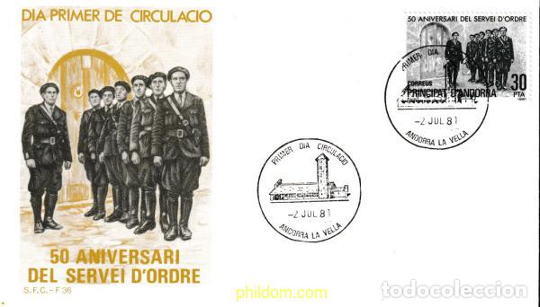 Timbres: 404563 MNH ANDORRA. Adm&oacute;n espa&ntilde;ola 1981 50 ANIVERSARIO DE LA CREACION DEL SERVICIO DEL ORDEN