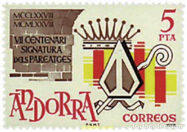 Sellos: 46148 MNH ANDORRA. Adm&oacute;n espa&ntilde;ola 1978 7 CENTENARIO DE LA FIRMA DEL PAREATGES