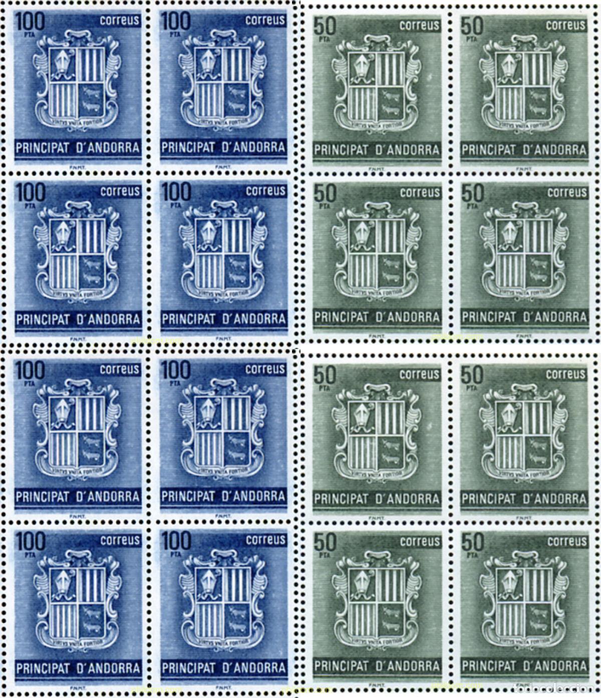 Sellos: 307685 MNH ANDORRA. Adm&oacute;n espa&ntilde;ola 1982 ESCUDO DE ANDORRA