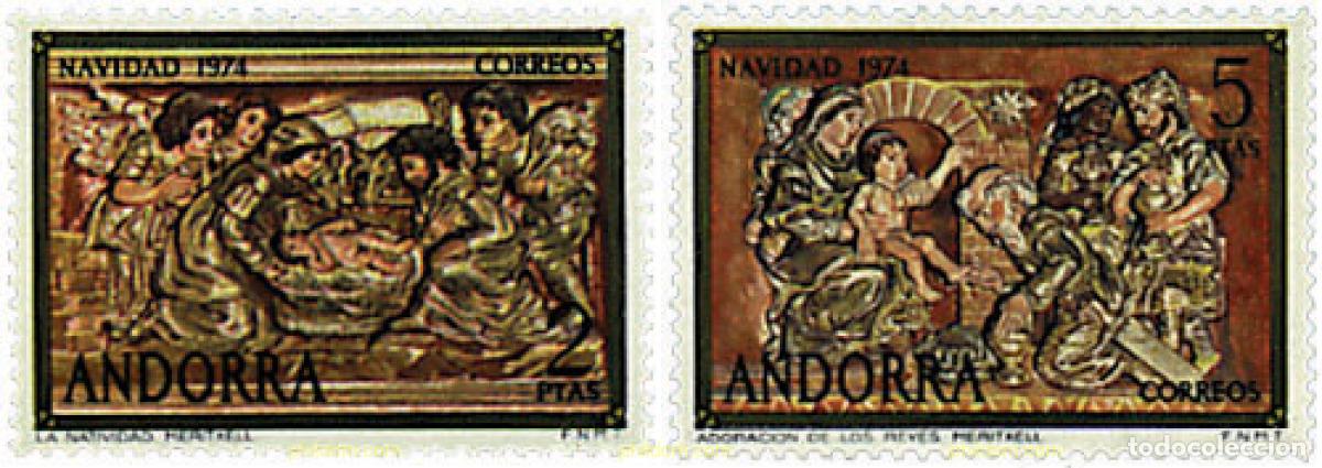 Sellos: 46140 MNH ANDORRA. Adm&oacute;n espa&ntilde;ola 1974 NAVIDAD