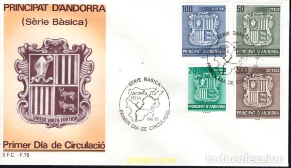 Sellos: 404592 MNH ANDORRA. Adm&oacute;n espa&ntilde;ola 1988 ESCUDOS