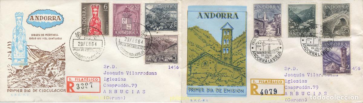 Sellos: 257539 USED ANDORRA. Adm&oacute;n espa&ntilde;ola 1963 PAISAJE