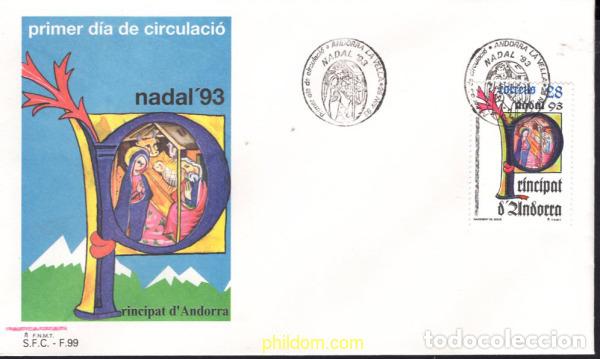 Sellos: 405087 MNH ANDORRA. Adm&oacute;n espa&ntilde;ola 1993 NAVIDAD