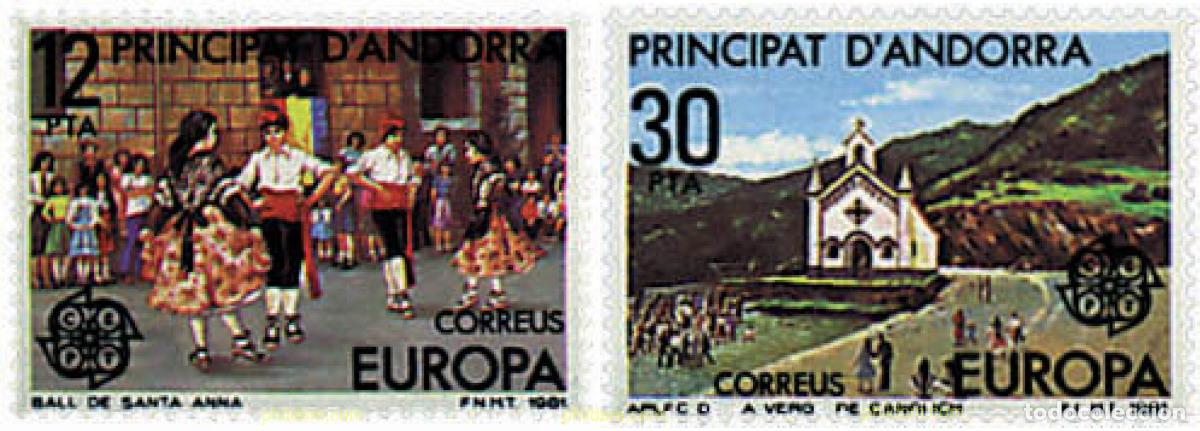 Sellos: 62445 MNH ANDORRA. Adm&oacute;n espa&ntilde;ola 1981 EUROPA CEPT. FOLCLORE
