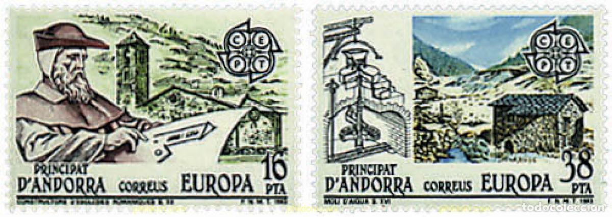 Sellos: 62508 MNH ANDORRA. Adm&oacute;n espa&ntilde;ola 1983 EUROPA CEPT. GRANDES OBRAS DE LA HUMANIDAD