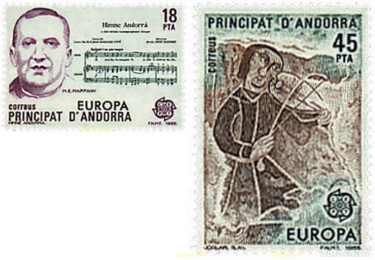 Sellos: 62583 MNH ANDORRA. Adm&oacute;n espa&ntilde;ola 1985 EUROPA CEPT. A&Ntilde;O EUROPEO DE LA MUSICA