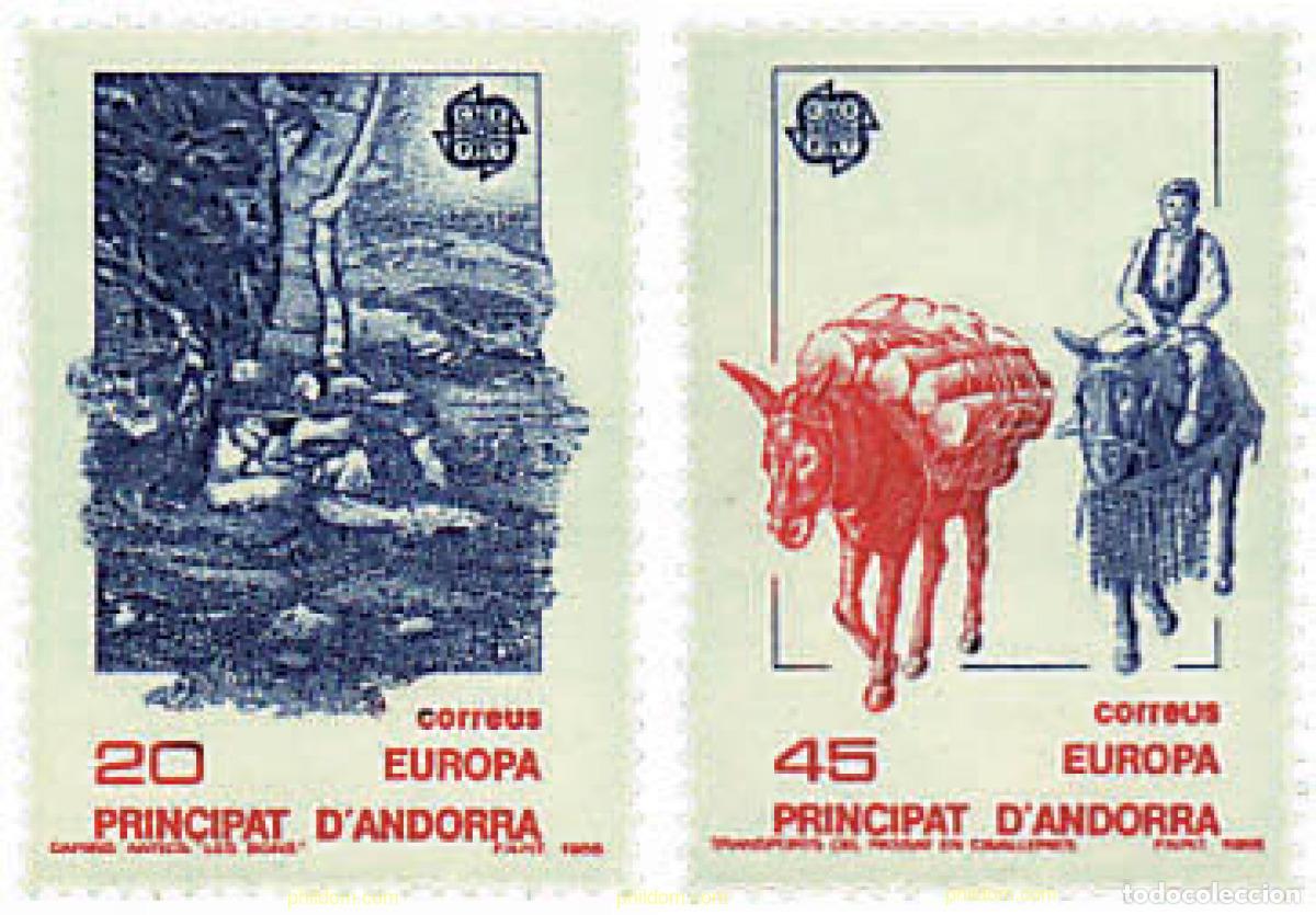 Sellos: 62680 MNH ANDORRA. Adm&oacute;n espa&ntilde;ola 1988 EUROPA CEPT. TRANSPORTE Y MEDIOS DE COMUNICACION