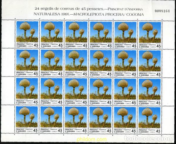 Sellos: 195438 MNH ANDORRA. Adm&oacute;n espa&ntilde;ola 1991 SETAS